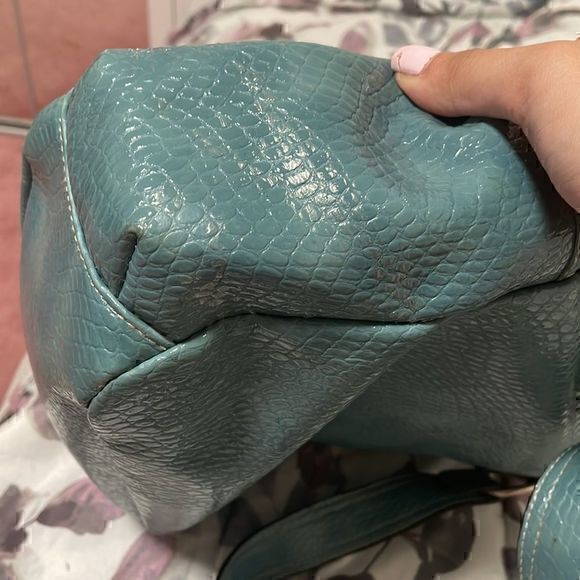 Y2K turquoise and silver shoulder medium size handbag - Picture 12 of 12